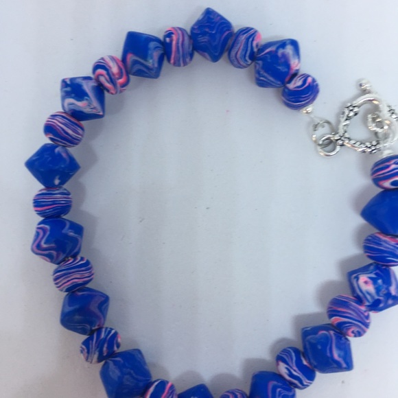 Unique Handmade Polymer Clay Ankle Bracelet - Picture 5 of 5